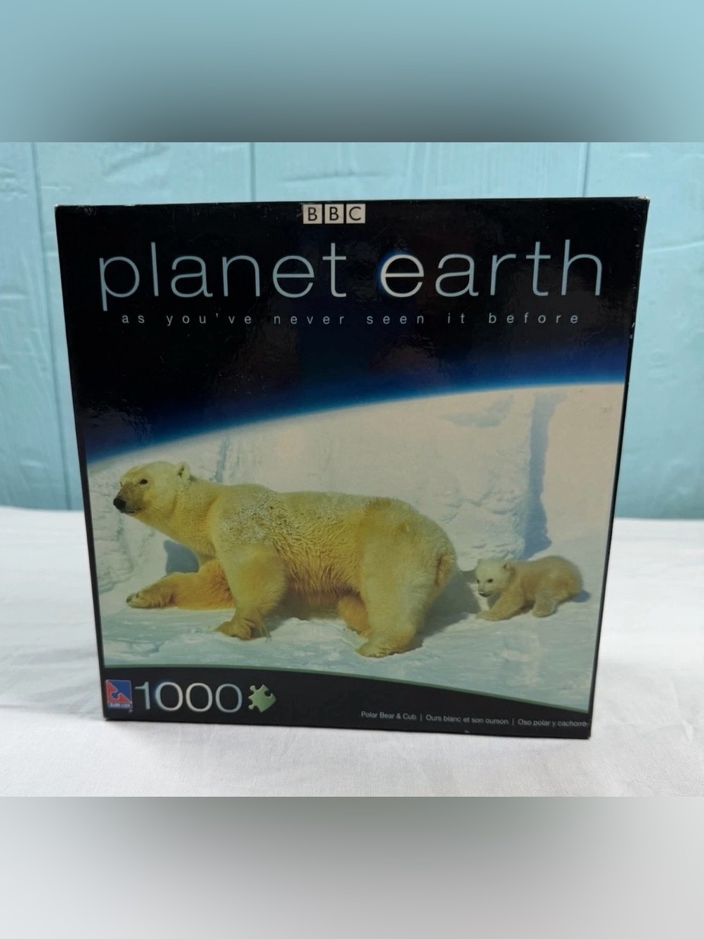 BBC Planet Earth Polar Bear 1000-Piece Puzzle - White